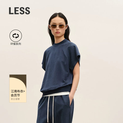 LESS纯色休闲插肩袖T恤