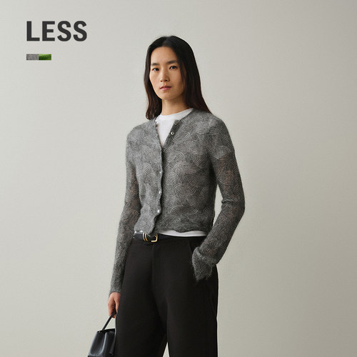 LESS朦胧薄款开襟针织衫