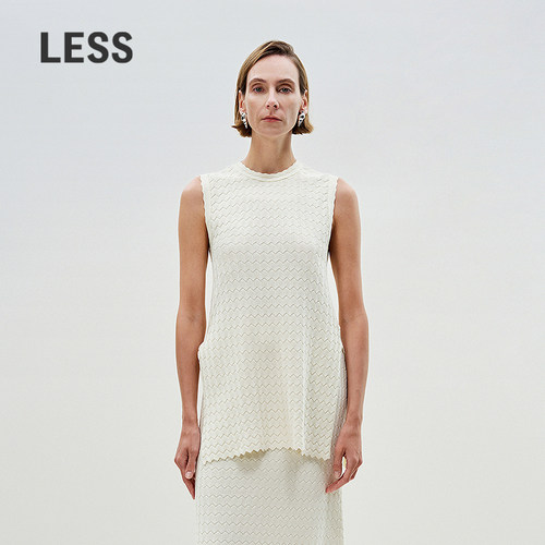 LESS无袖针织背心女长绒棉