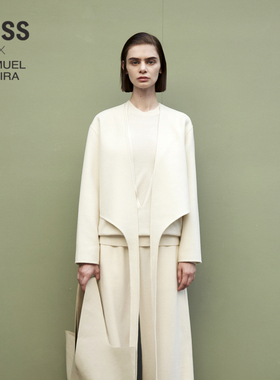 【LESSxSamuel】冬绵羊毛毛呢设计感休闲宽松短外套2NB612160