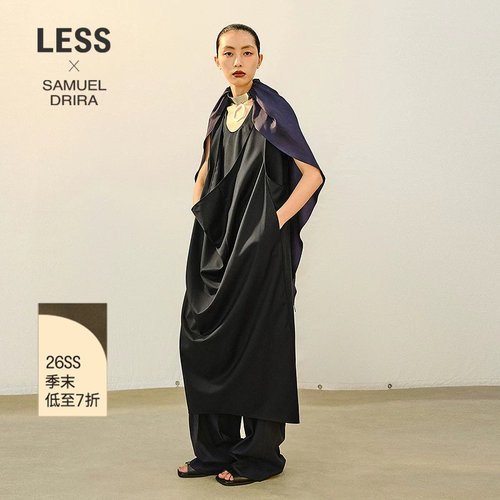 LESS双层设计感无袖连衣裙