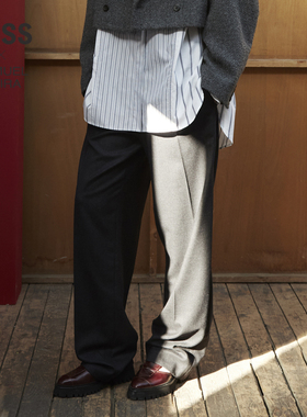 【LESSxSamuel】绵羊毛简约休闲直筒西装裤2NBE10520