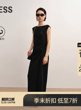 【商场同款】LESS2025年秋新款环保进口通勤无袖连衣裙2P8G18720