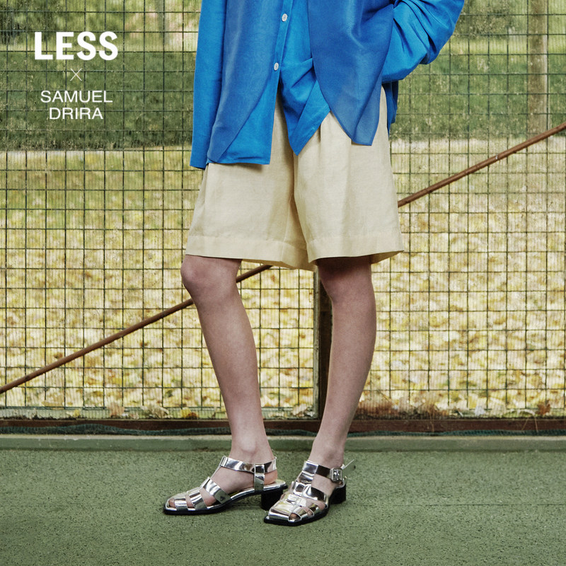 【LESSxSamuel】春秋裤子女简约宽松舒适亚麻休闲中裤2N