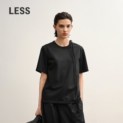 LESS通勤纯色休闲短袖上衣