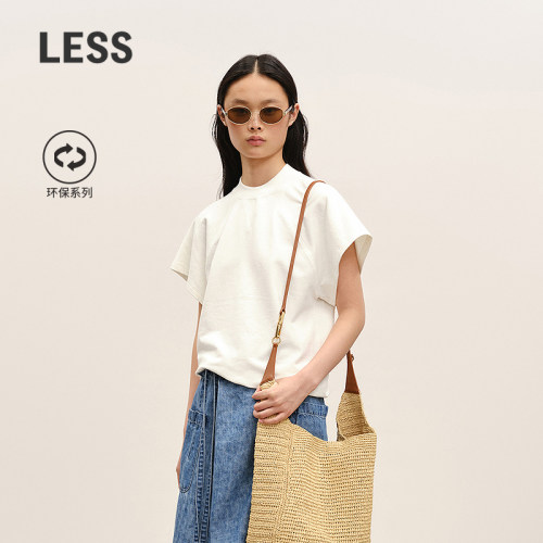 LESS纯色休闲插肩袖T恤