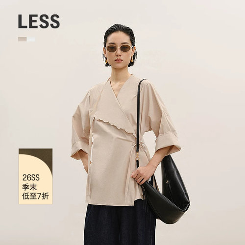 LESS新中式斜门襟衬衫