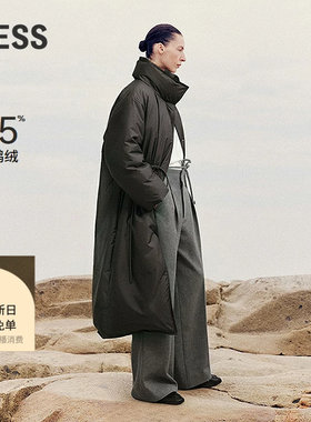 LESS立领休闲长款鹅绒服