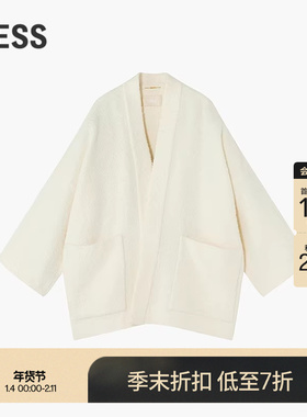 【商场同款/0压系列】LESS2025冬新款中式圈圈毛呢大衣2P0815950