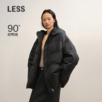 LESS慵懒感白鸭绒羽绒服