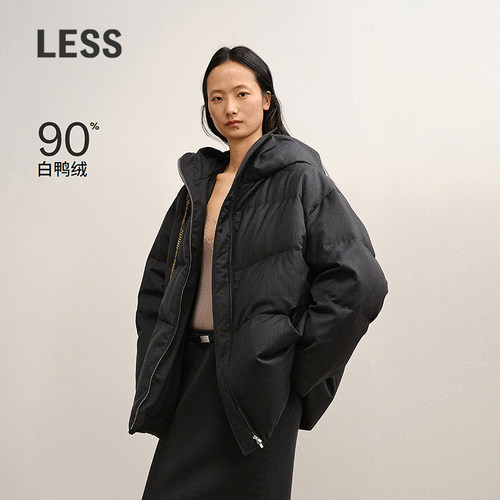 LESS慵懒感白鸭绒羽绒服