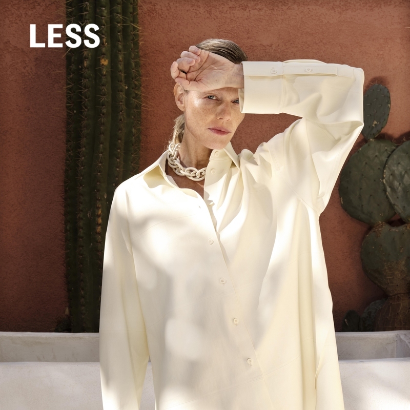 【精工系列】LESS仿真PU皮衬衫