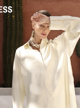 【精工系列】LESS春宽松质感经典翻领立领造型PU皮衬衫2O2A12520