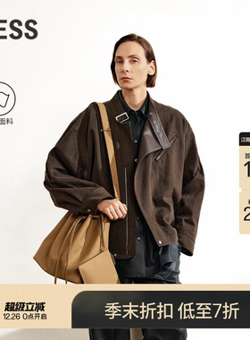 【商场同款】LESS2025年秋新款进口复古立领牛仔夹克女2P9618870