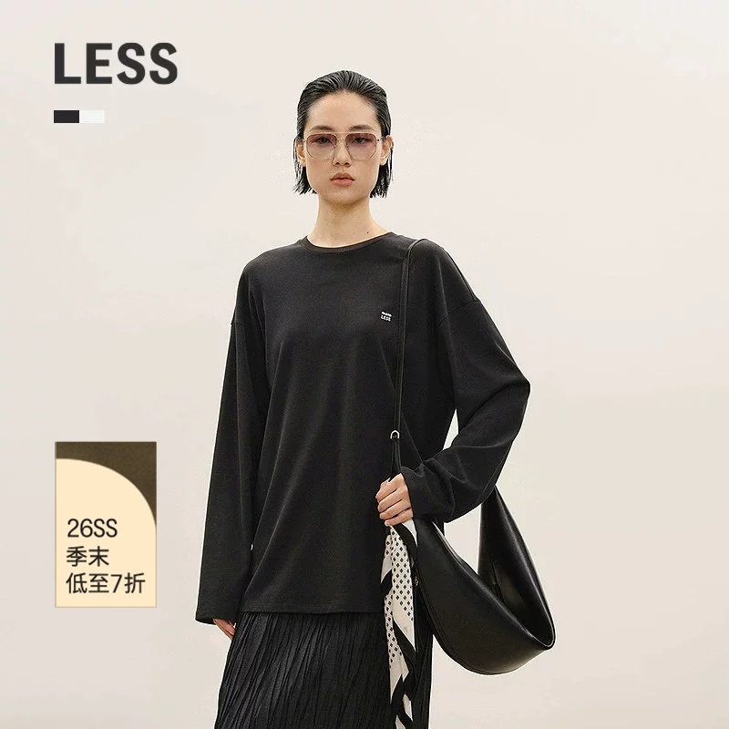 LESS长绒棉纯色长袖T恤图片
