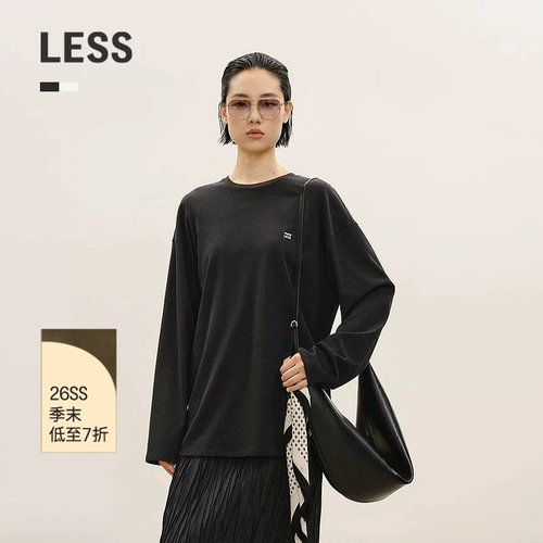LESS长绒棉纯色长袖T恤