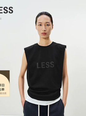 LESS无袖T恤女全棉套头圆领