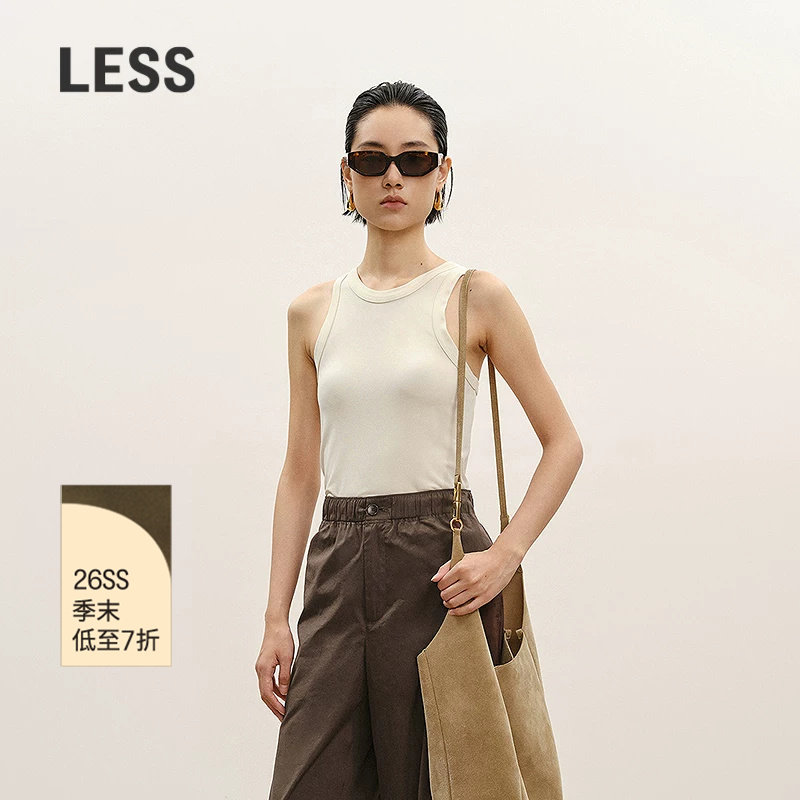 LESS修身直筒圆领无袖H型背心图片