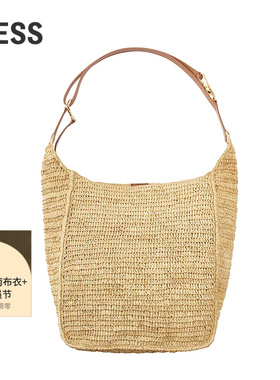 【商场同款】LESS2026夏新款度假拉菲草手工编织单肩包3Q4L10180