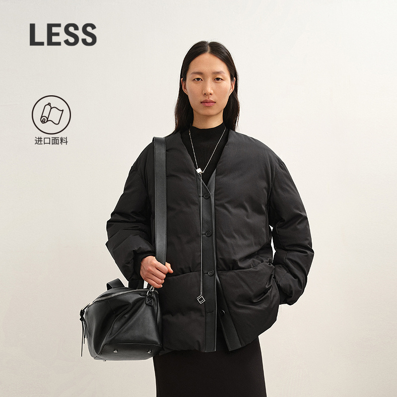 LESS轻薄款中式白鸭绒羽绒服