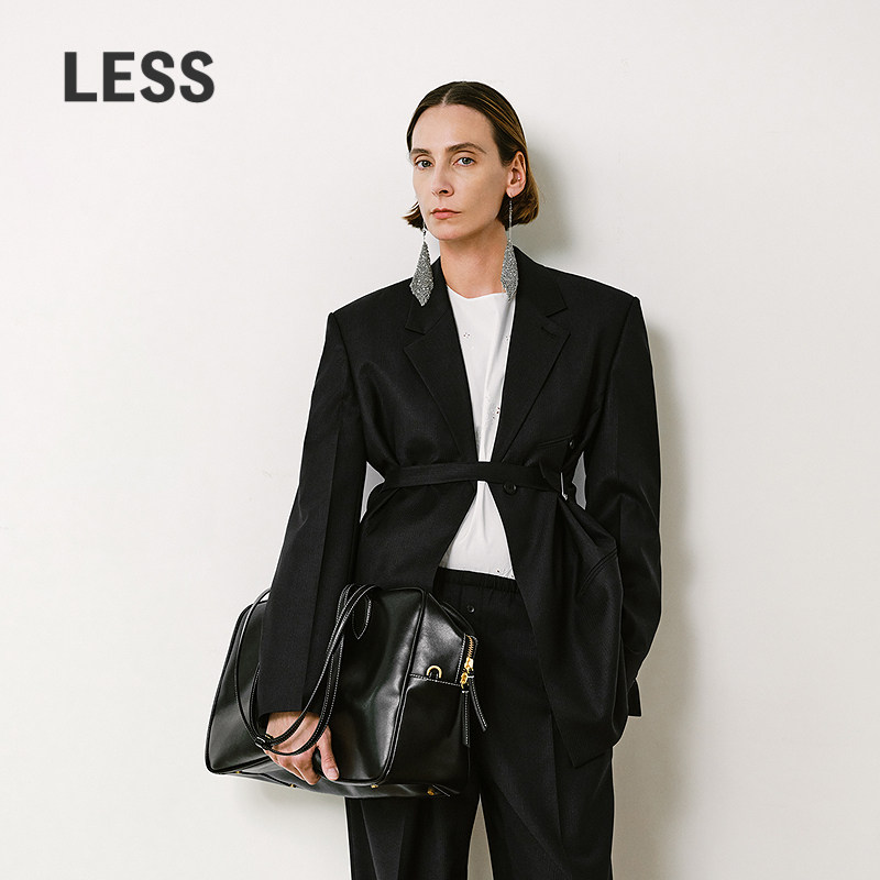 LESS通勤廓形一粒扣正装西服外套图片