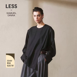 【商场同款/SAMUEL系列】LESS2025秋新款不规则套头衬衫2P9218810