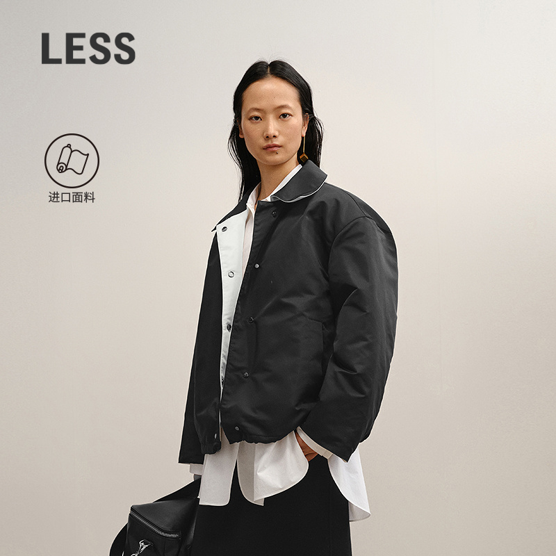 LESS进口双面穿白鸭绒羽绒服