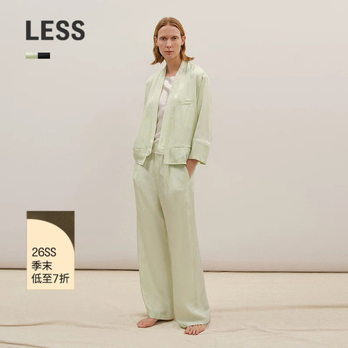 LESS桑蚕丝通勤直筒裤