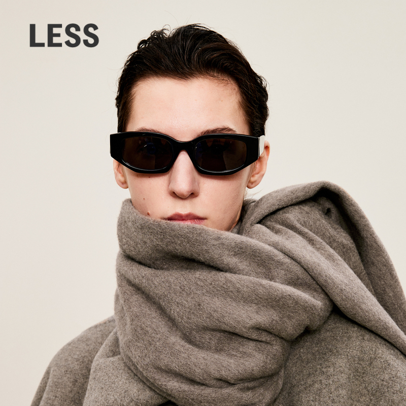 LESS含牦牛绒时尚气质围巾女长方形流苏长款围脖3O9K14180