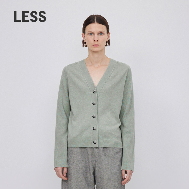 100%山羊绒软糯V领针织开衫