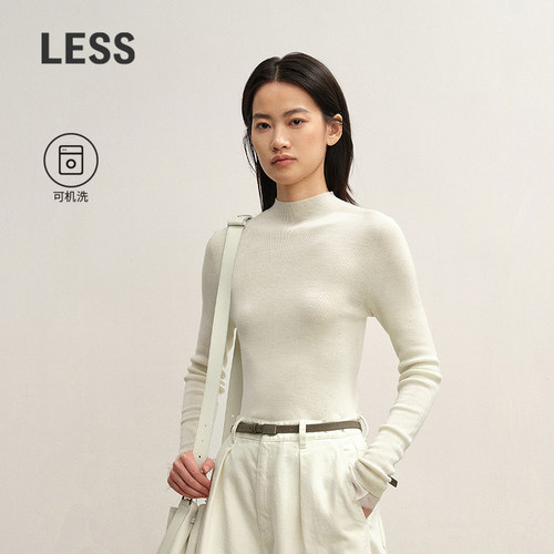 LESS插肩袖修身打底套头针织衫