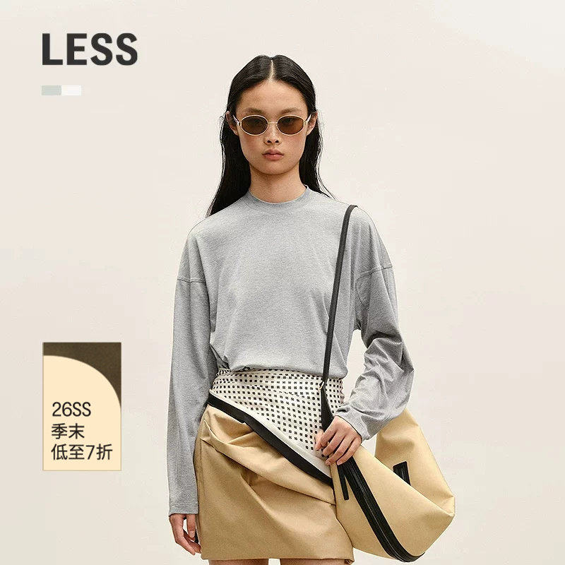 LESS落肩袖全棉长袖T恤图片