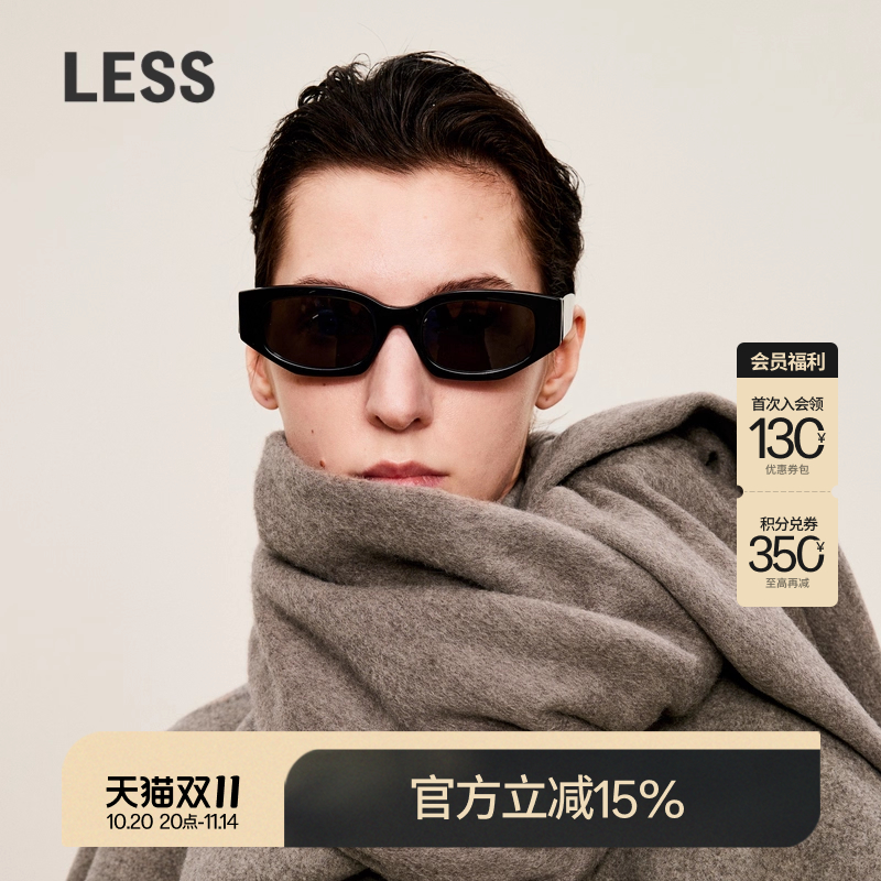 LESS含牦牛绒时尚气质围巾女长方形流苏长款围脖3O9K14180