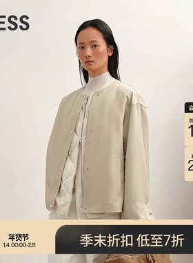 【商场同款】LESS2025冬新款无领宽松时尚羽绒服两件套2P0C24910