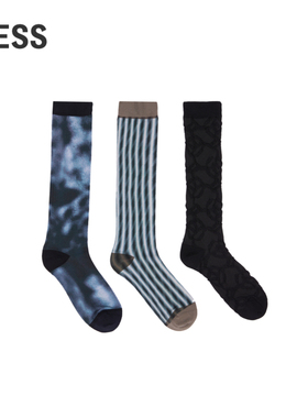 LESS秋细针织工艺时尚舒适袜子女休闲简约渐变色高筒袜3O8R34410