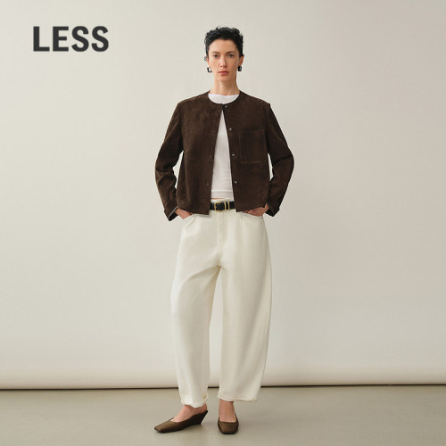 LESS通勤全棉九分牛仔裤