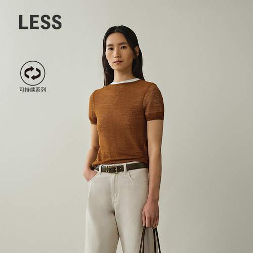 LESS纯色套头薄针织衫