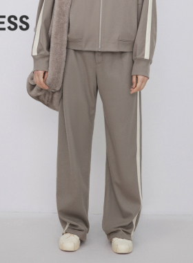 【周迅同款】LESS春秋绵羊毛运动裤子女直筒休闲裤女2NAE11880