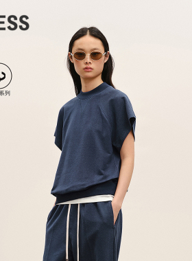【商场同款/0压系列】LESS2026夏新款纯色休闲插肩袖T恤2Q4115330