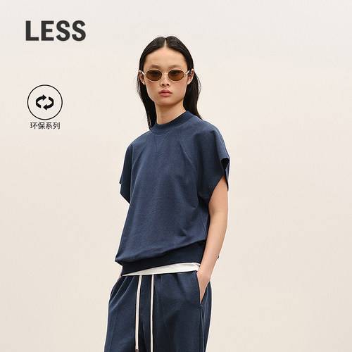 LESS纯色休闲插肩袖T恤