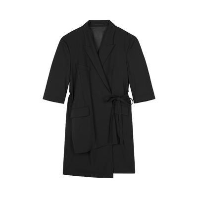 LESS春秋绵羊毛西装裙女气质OL职场高知收腰连衣裙子2O7G14780