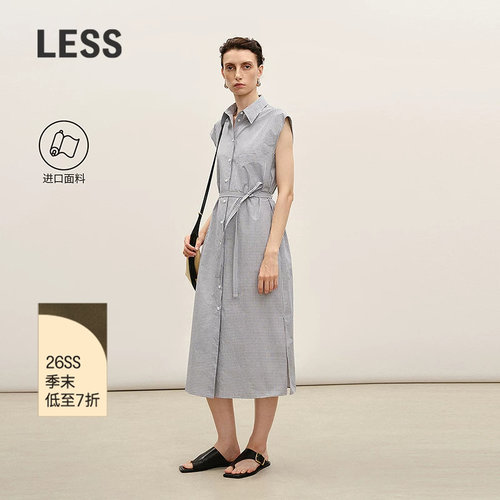 LESS进口全棉无袖连衣