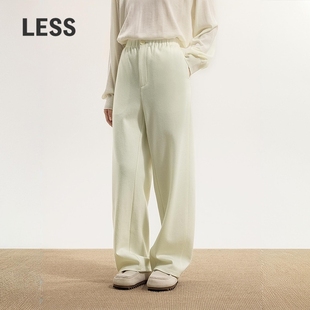 绵羊毛通勤直筒香蕉裤 LESS2025年冬新款 女2PAE1671H 商场同款