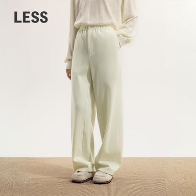 LESS绵羊毛通勤直筒香蕉裤