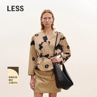 【商场同款/精工系列】LESS2026春新款艺术感印花衬衫女2Q2213250