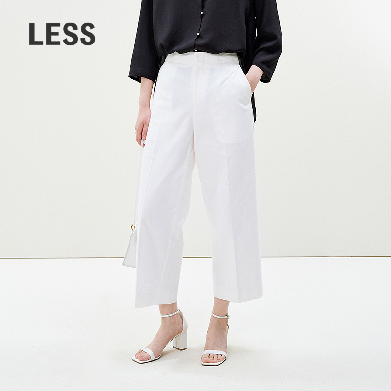 LESS通勤休闲复古直筒九分裤
