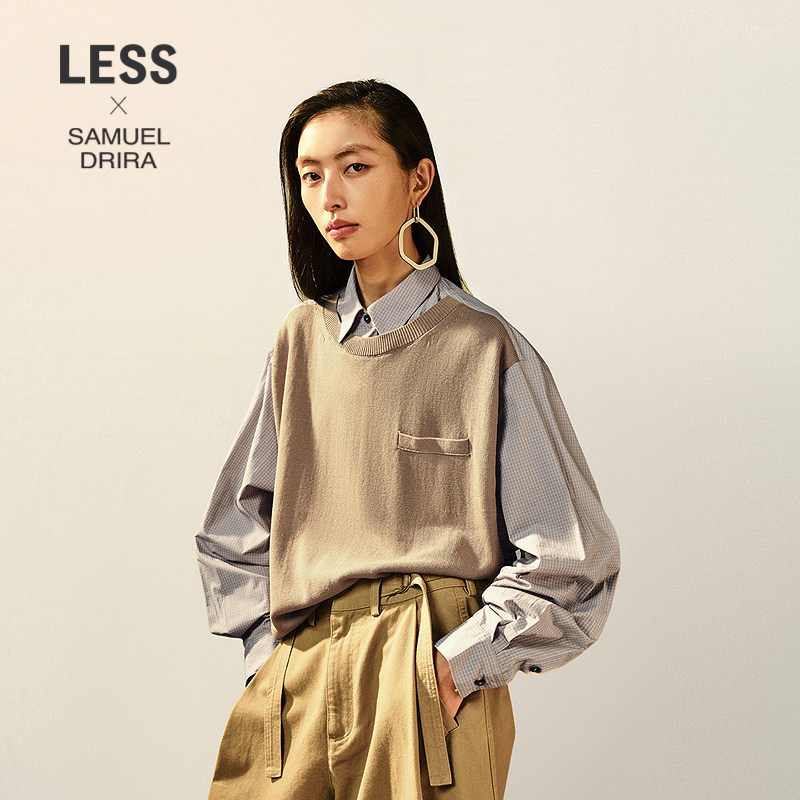 【商场同款/SAMUEL系列】LESS2026春新假两件套头针织衫2Q2315830,女装/女士精品,毛针织衫,淘宝优惠券,粉丝福利购,淘宝优惠卷