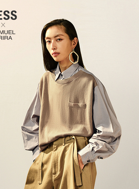 【商场同款/SAMUEL系列】LESS2026春新假两件套头针织衫2Q2315830