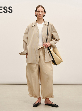 【商场同款】LESS2026春新款休闲宽松花苞抽绳灯笼裤女2Q3E12910