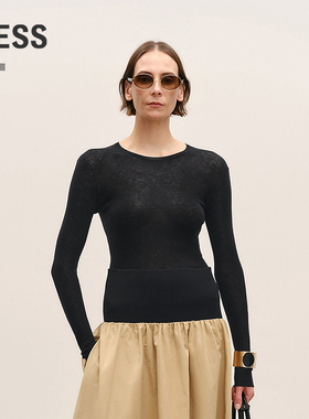 【商场同款/0压系列】LESS2026春新修身毛衫+背心两件套2Q1320070